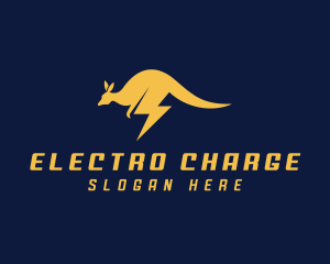 Kangaroo Lightning Fast logo design