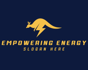 Kangaroo Lightning Fast logo design