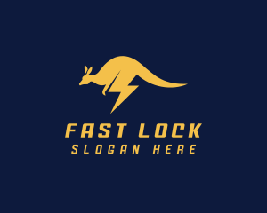 Kangaroo Lightning Fast logo design