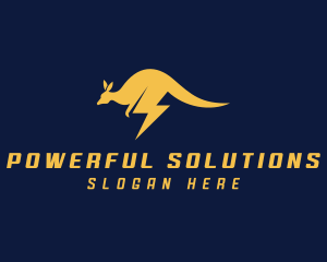 Kangaroo Lightning Fast logo design