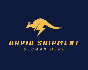 Kangaroo Lightning Fast logo design