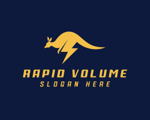 Kangaroo Lightning Fast logo design