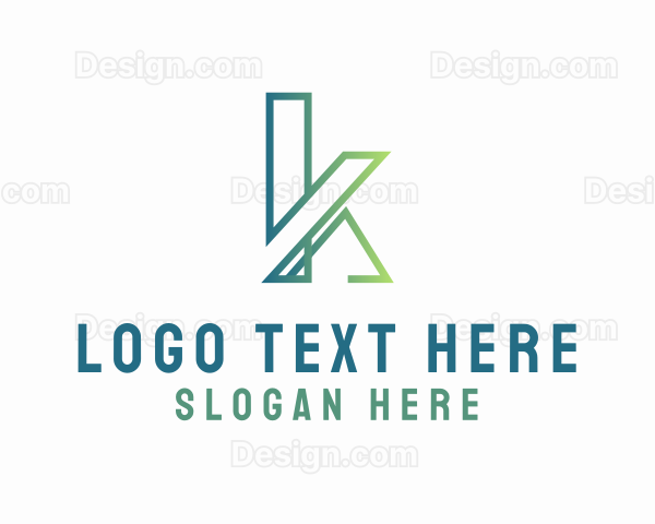 Gradient Business Letter K Logo