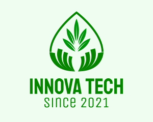 Green Plant Droplet  logo