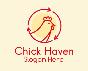 Circle Recycle Chicken logo