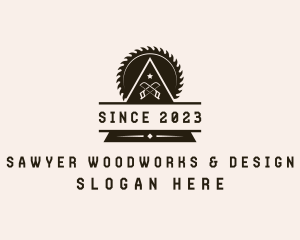 Woodworking Carpentry Tools logo design