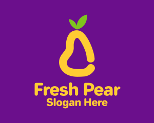 Cute Pear Fruit  logo