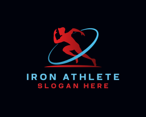 Marathon Running Athlete logo design