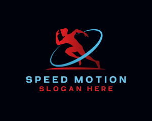 Marathon Running Athlete logo design