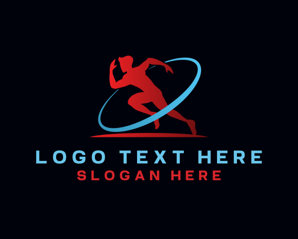 Running logo example 3