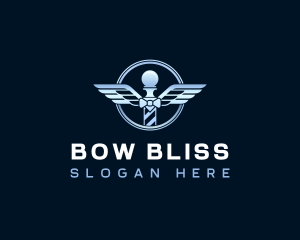 Barber Grooming Wings logo design