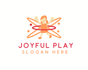 Young Child Playing  logo design