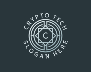 Fintech Currency Cryptography logo design