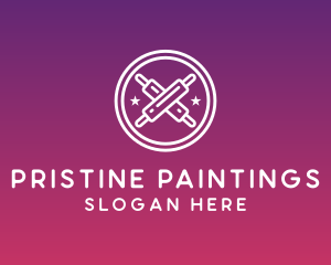 Rolling Pin Pastry Badge logo design