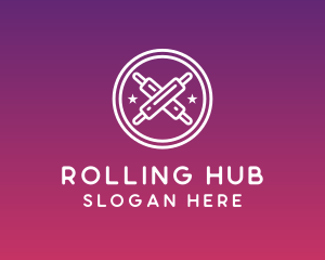 Rolling Pin Pastry Badge logo design