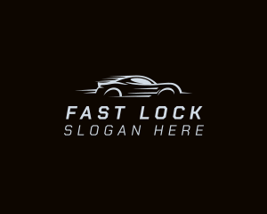 Fast Gray Sports Car logo design