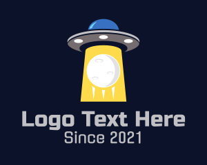 Moon UFO Spaceship logo