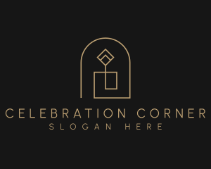 Geometric Candle Light logo design