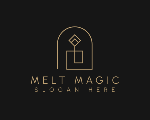 Geometric Candle Light logo design