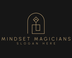 Geometric Candle Light logo design