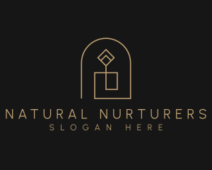 Geometric Candle Light logo design