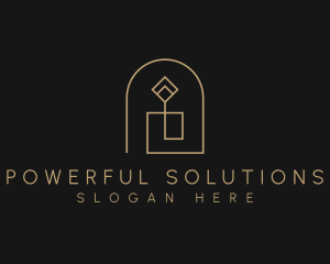 Geometric Candle Light logo design