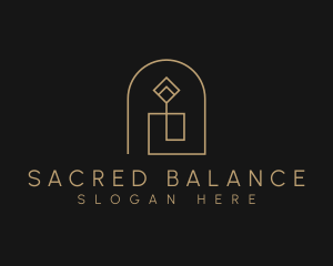 Geometric Candle Light logo design