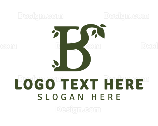 Green Leafy B Logo