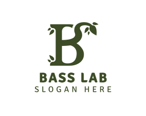 Green Leafy B logo design