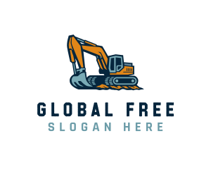 Industrial Excavator Digger logo design