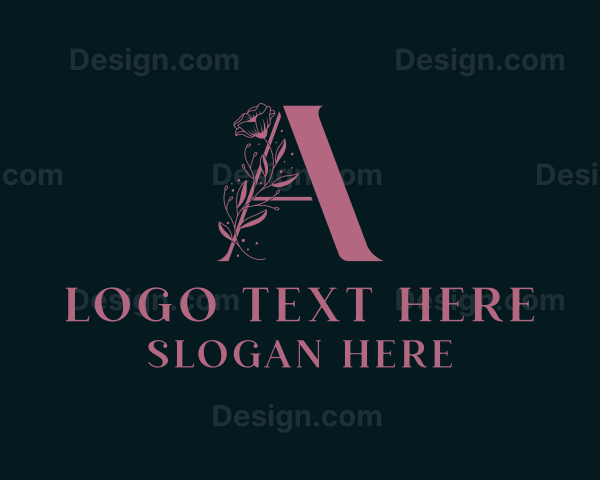 Floral Boutique Letter A Logo