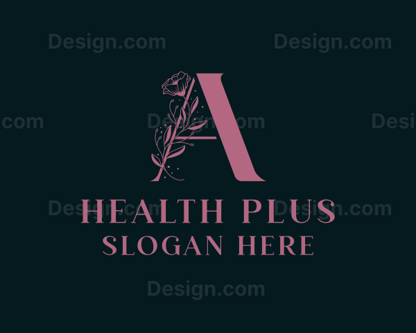 Floral Boutique Letter A Logo