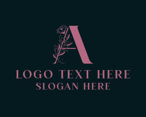 Floral Boutique Letter A logo