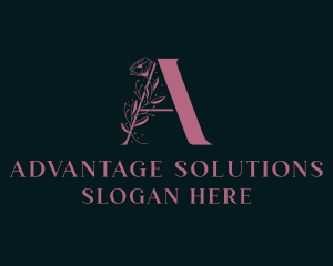 Floral Boutique Letter A logo design