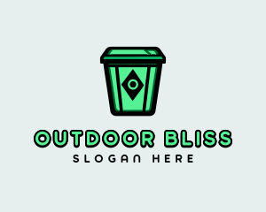 Trash Bin Waste logo design