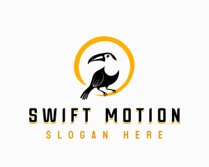 Swoosh Toucan Bird logo design