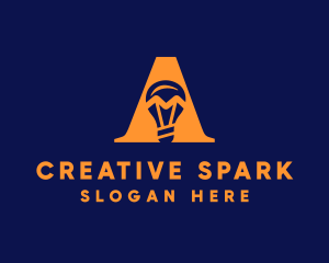 Professional Bright Idea Letter A logo