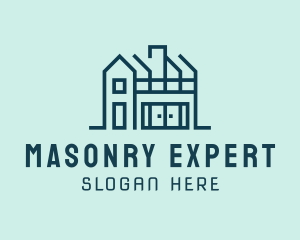 Modern Residential Home Construction logo design