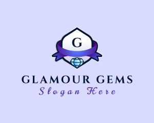 Diamond Ribbon Jewelry logo design