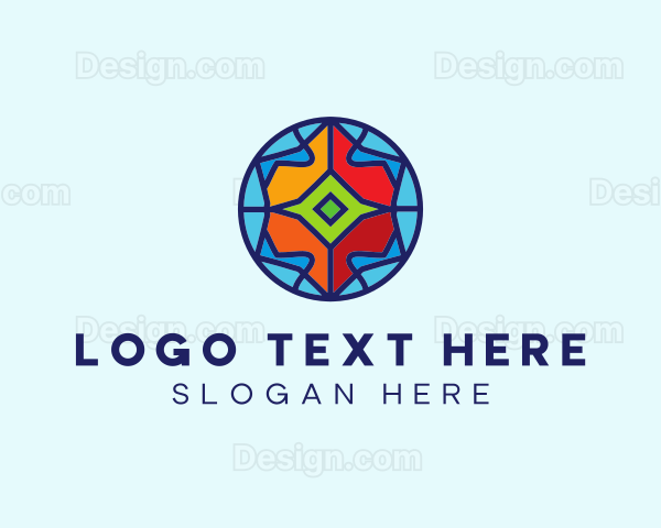 Elegant Stained Glass Logo