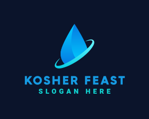 Modern Water Drop logo design