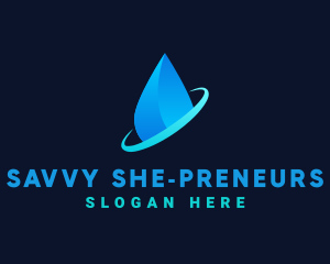 Modern Water Drop logo design