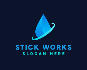 Modern Water Drop logo design