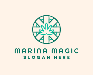 Medicinal Cannabis Leaf logo design