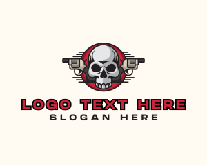 Skull Gun Weapon logo