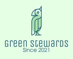 Green Wild Bird logo design