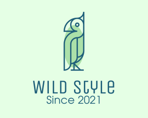 Green Wild Bird logo design