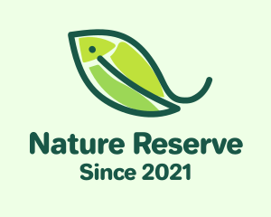 Fish Nature Leaf logo design