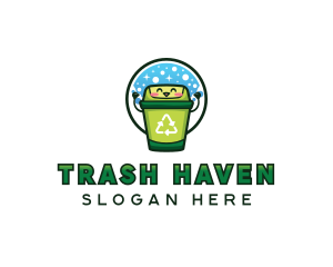 Trash Bin Sanitation logo design