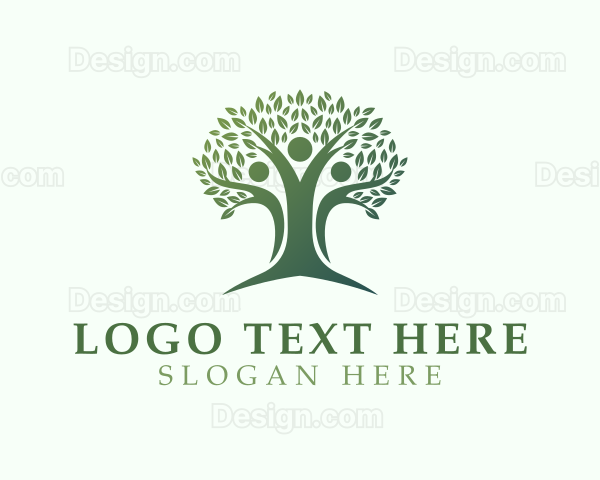 Eco Human Tree Logo